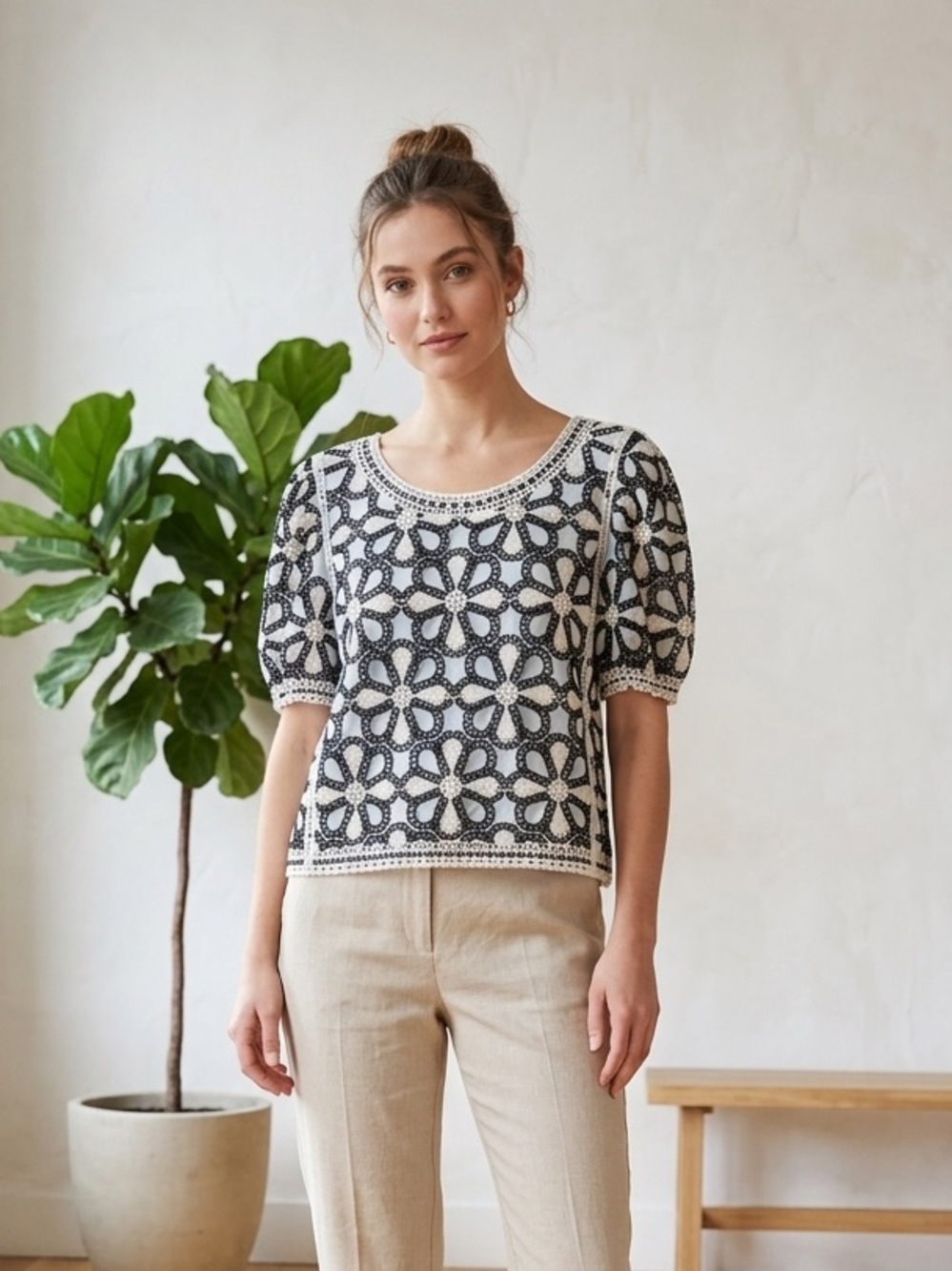 Solitaire Embroidered Blouse large